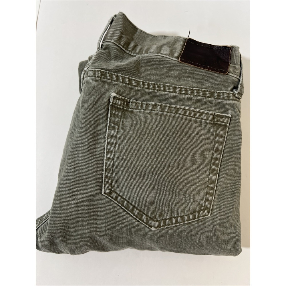 J Crew Jeans Mens 28x32 Green 484 Slim Fit Cotton Denim Tapered Leg